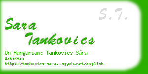 sara tankovics business card