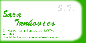 sara tankovics business card